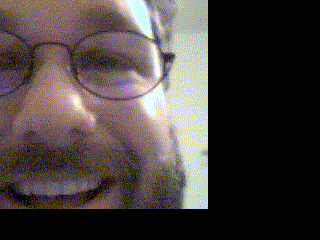 The editor's first try with a webcam.